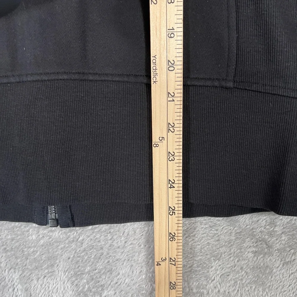 Lululemon Scuba Hoodie Womens 12 Black Full Zip Light Cotton Fleece Warm Branded